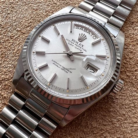 rolex day date vintage white gold